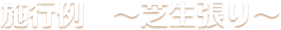 施行例〜芝生張り〜